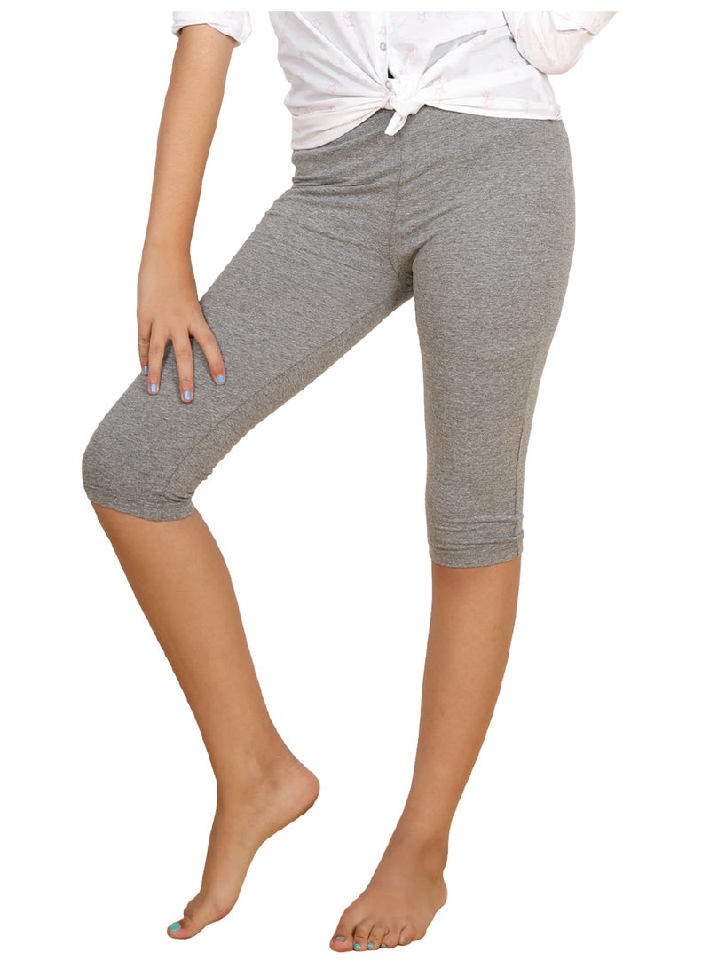 جولد كراون يغطي الرجل قطن pantacourt للبنات - رمادى - Image 1