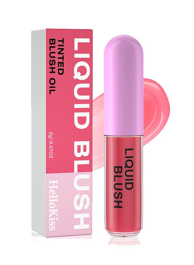 HelloKiss 1PCS Color Changing Blush Oil, Moisturizing Blusher For Cheeks And Lips Balm, Create Natural And Vibrant Makeup 02 - Image 1