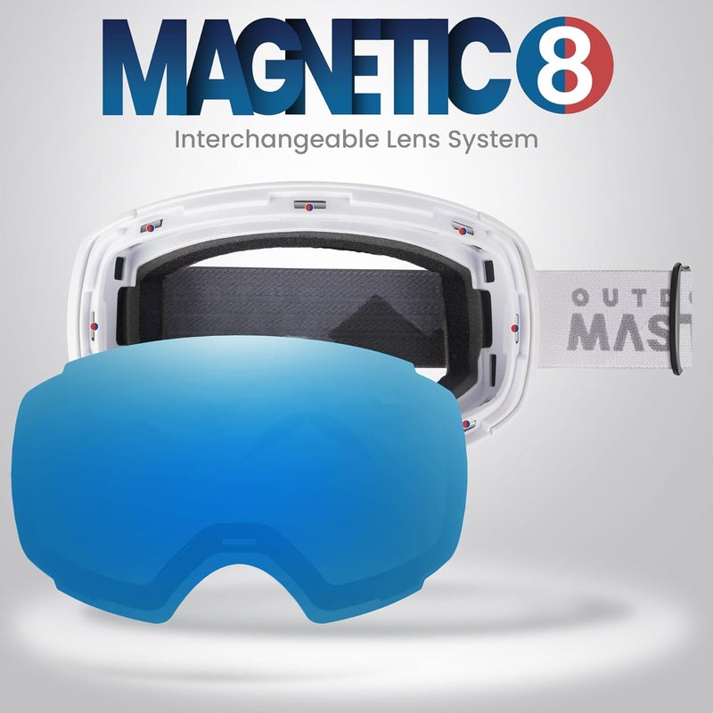 OutdoorMaster Ski Goggles PRO - Frameless, Interchangeable Lens 100% UV400 Protection Snow Goggles for Men & Women - Image 2