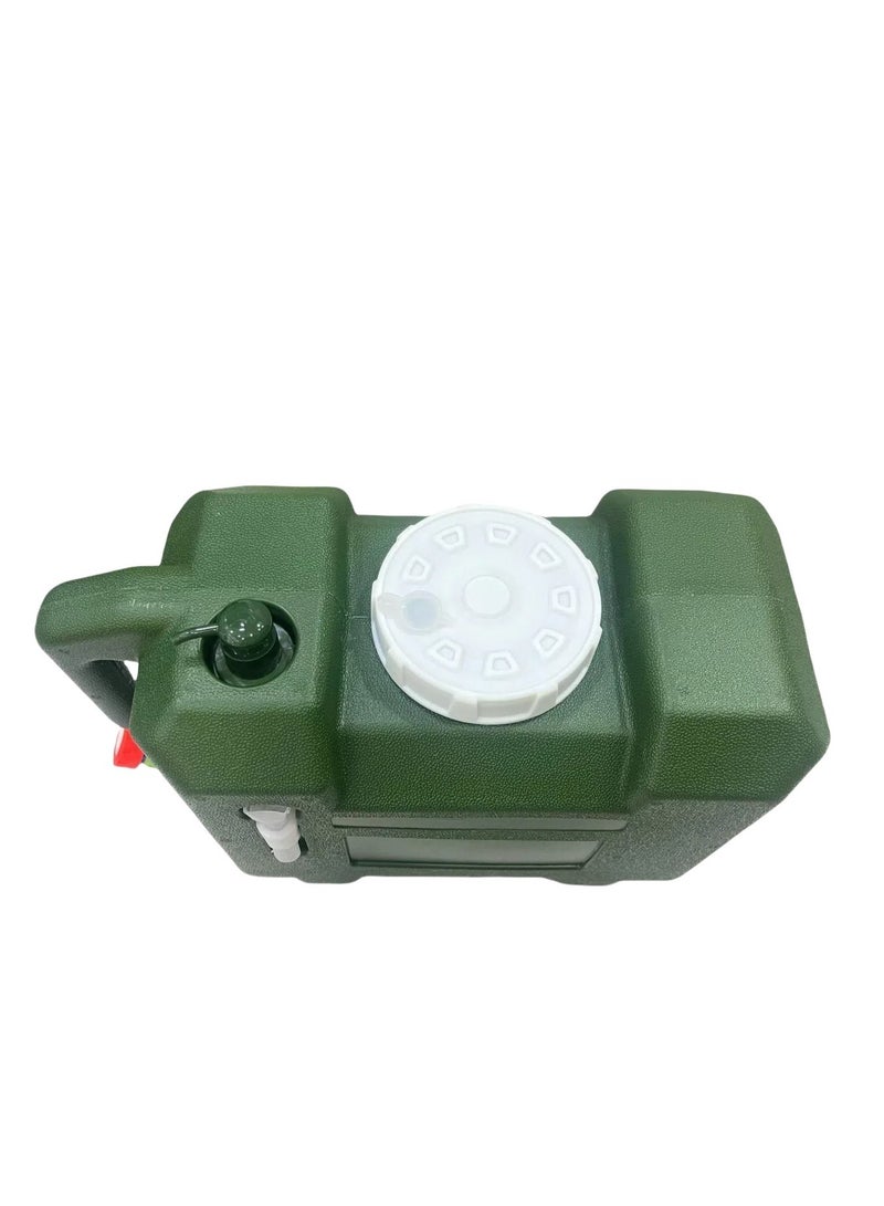 البوادي خزان مياه للتخييم، دلو تخزين سعة 24 لتر مع صنبور موزع الصابون، مادة صديقة للبيئة - Image 3