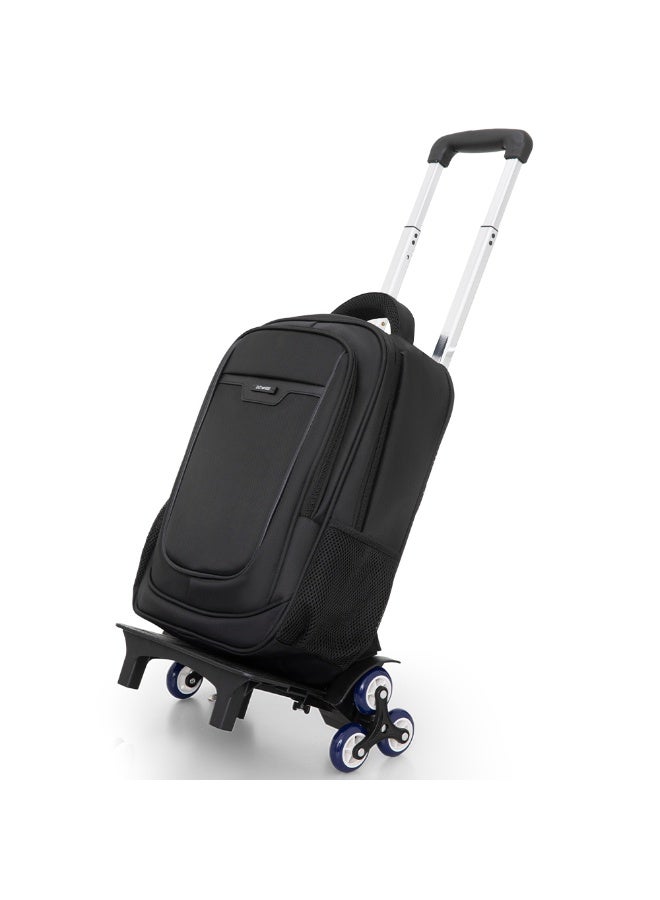 Eazy Kids 16” Backpack w/ Universal School Bag Trolley – Black - Image 2