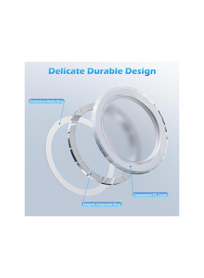S-TOP Magnetic Base Compatible with PopSocket Phone Grips and MagSafe iPhone Series Case, Removable Kindle/Phone Holder Base, Thin & Light Portable Plate, Matte Clear - Image 3