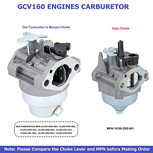 Panari GCV160 Manual Choke Carburetor Carb for Honda GCV160A GCV160LA GCV160LE GCV160LA0 Engine Lawn Mower Pressure Washer - Image 3