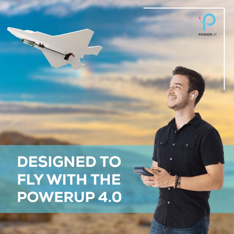 PowerUp POWERUP The 4.0 F-22 Raptor Foam Jet Kit. DIY Smartphone-Controlled Plane. Outdoor STEM Kit for Hobbyists  Pilots  & Tinkerers. DIY Project for Kids  Teens & Adults. Licensed by Lockheed Martin  - Image 4