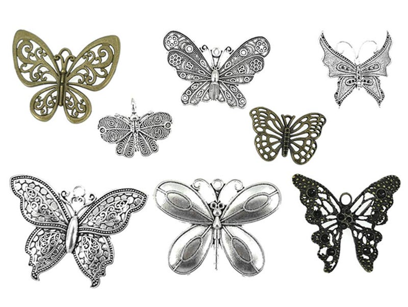 Kinteshun Assorted Butterfly Charm Pendant Connector For Diy Jewelry Making Findings(21Pcs Big Size) - Image 4