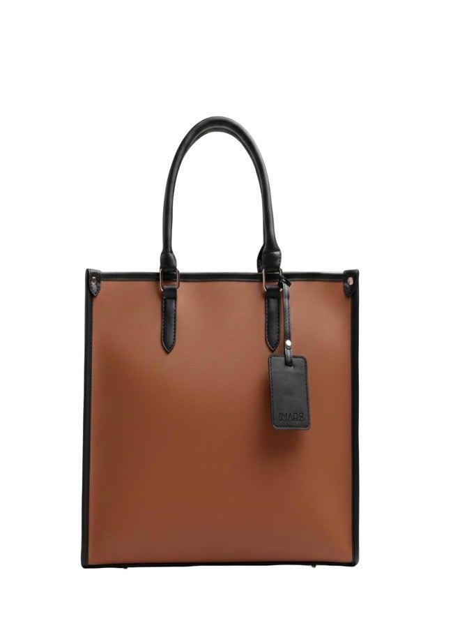 IMARS Large Vegan Leather Laptop Tote Bag for Women | Office & Travel Handbag with Padded Laptop Compartment & Adjustable Shoulder Strap - Image 1