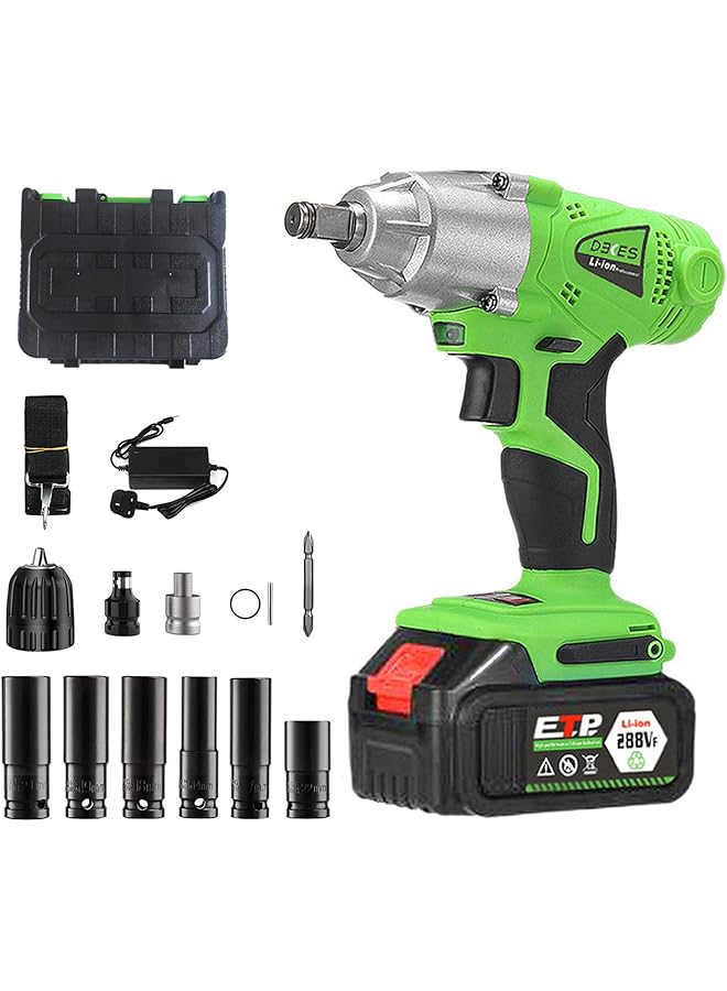 erorex Cordless Impact Wrench 1 2 Impact Gun W Battery And Charger Max Torque 320N.M 6Pcs Impact Driver Sockets Electric Impact Wrench Set W Variable Speed For Car Tires  - Image 1
