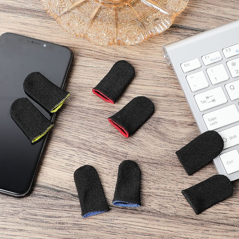 JOYUS Finger Sleeves for Gaming, Gamer Thumb Sleeves Mobile Gaming Stabilizer Compression Support Sleeve, PUBG Finger Gloves for Gaming Mobile Phone Game Finger Covers Wrap, Black, 30 Pairs - Image 4