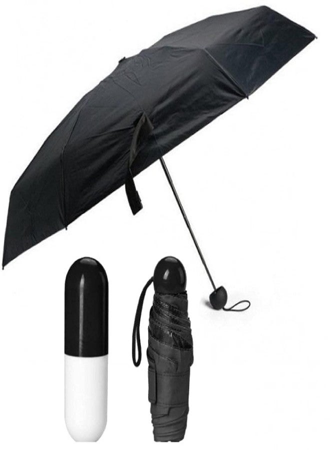 TECH LOGO ELECTRONICS Umbrella with Cute Capsule Case,5 Folding Compact Pocket Umbrella for UV Protection Rain Outdoor Car Umbrella for Women, Kids (Multi-color) - Image 2