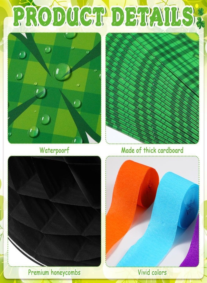 Qilery St. Patrick's Day Bulletin Board Set with Honeycomb Pot Gold Lucky Green Shamrock Cutouts for Classroom School Decorations Happy St Patrick's Day Paper Cutouts Wall Decor Party Supplies - Image 4
