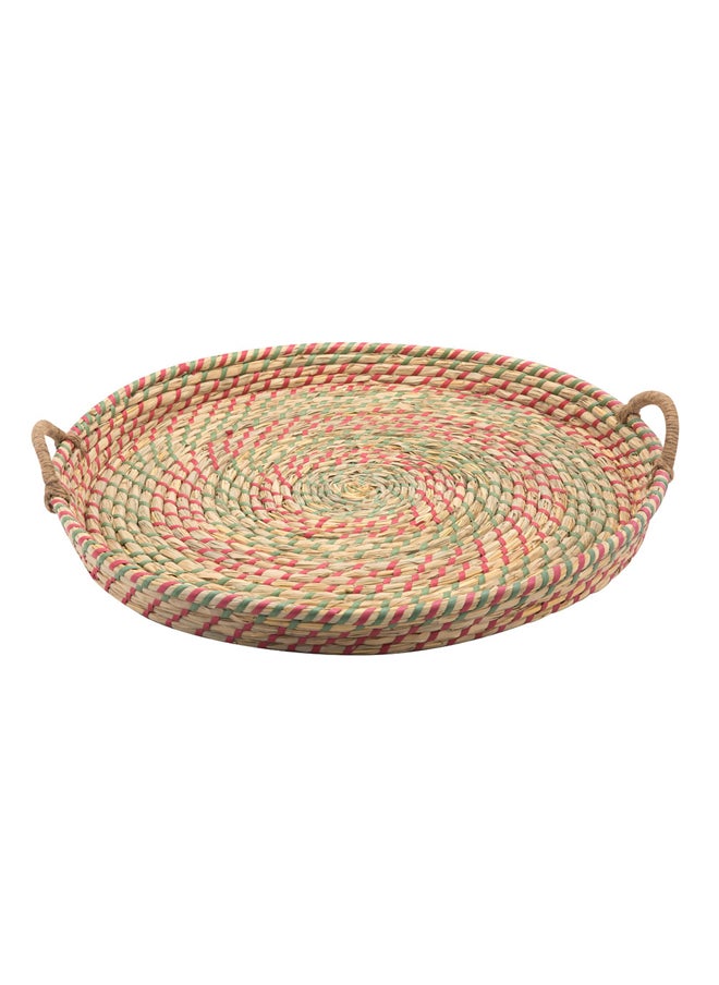AL SANIDI - Woven wicker heritage dish, Beige, Size 35 Cm - Image 1