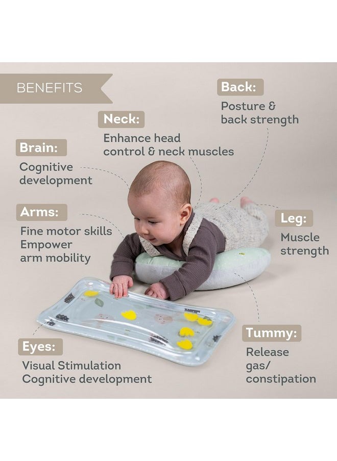 Taf Toys Taf Toys Tummy Time Training Set with Water Mat & Supportive Tummy Time Cushion for Baby Development, Baby Tummy Time Play Mat & Baby Lounge Cushion for Newborn, Infants and Toddlers Tummy Time Toys  - Image 3