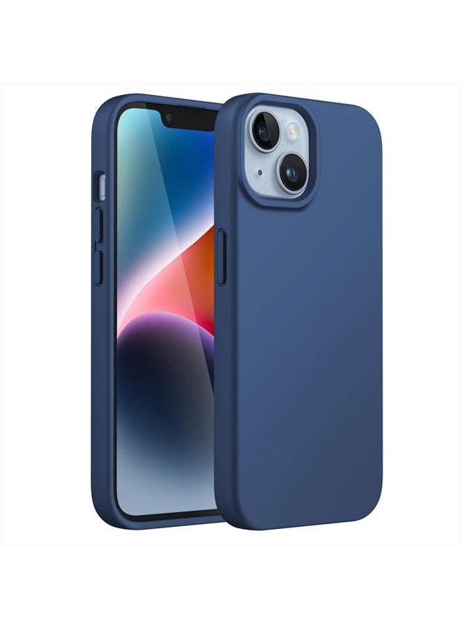 Jetech Silicone Case for iPhone 14 6.1-Inch, Silky-Soft Touch Full-Body Protective Phone Case, Shockproof Cover with Microfiber Lining (Cobalt Blue) - Image 1