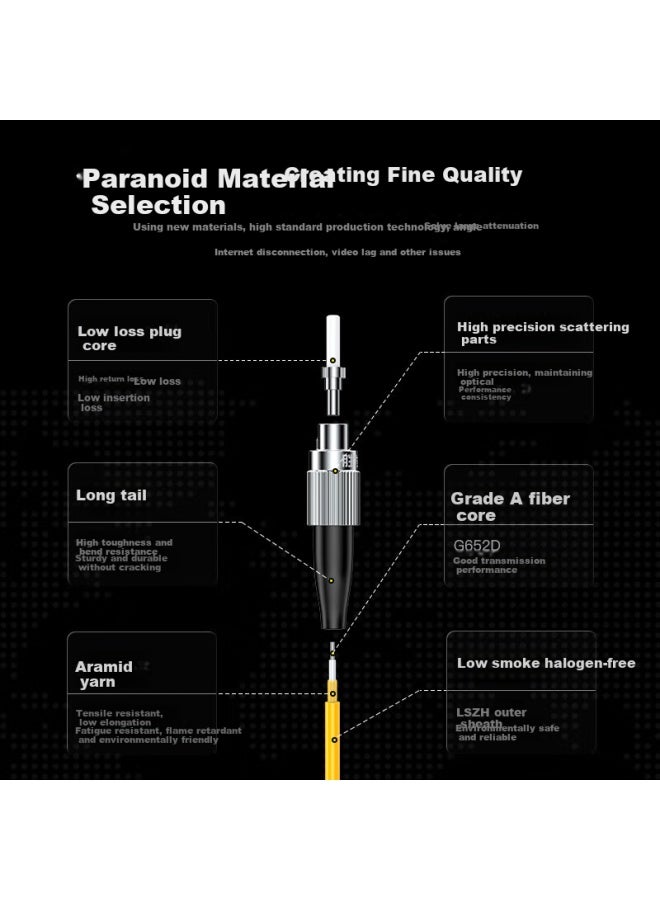 Shengwei Engineering Telecom Grade Fiber Optic Patch Cord Fc-fc Single Mode Single Core 10m 9/125 Lszh Eco-friendly Jacket Transceiver Tail Fiber Fwdff-10 - Image 1