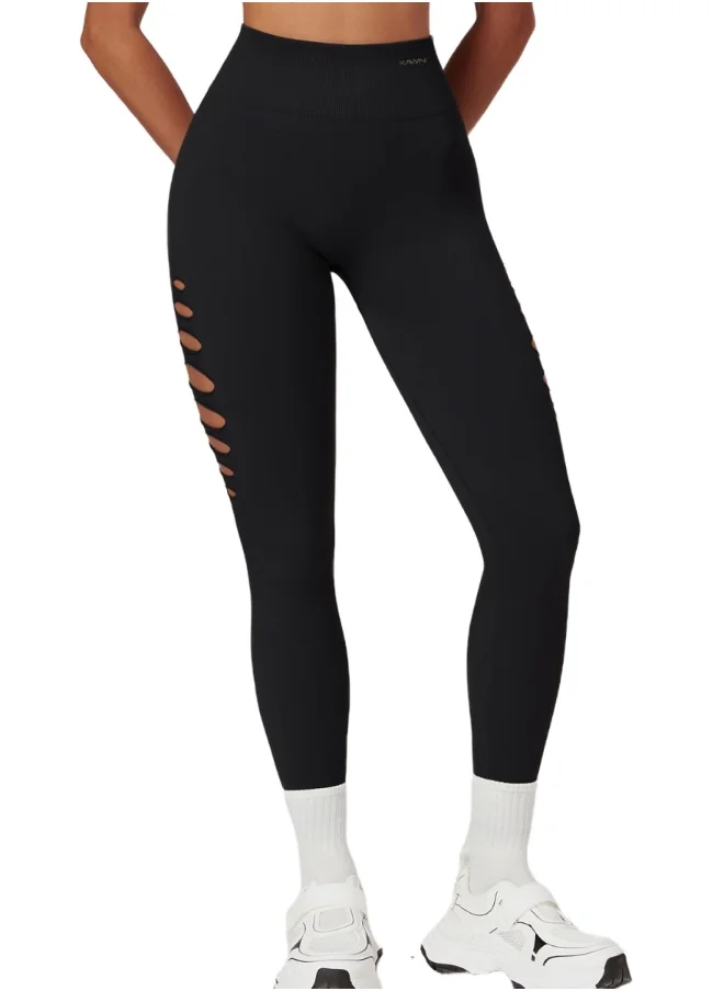 كون.يوغا Womens High Waist Contour Seamless Workout sport Leggings Yoga Pants Tummy Control Running Pants