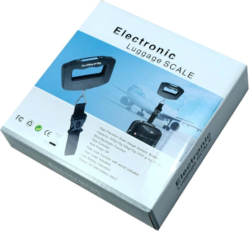 Horizon Horizon 50kg 110 LB x 10g Digital Travel Luggage Scale Hanging Scale with Strap  - Image 3