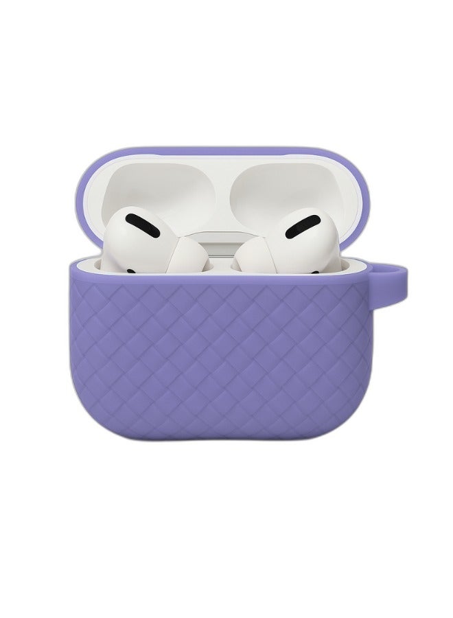 AirPods Pro Silicone Case with Stylish Ribbed Design - Light Purple  - Image 2