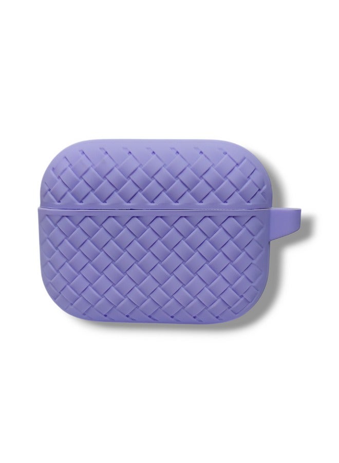 AirPods Pro Silicone Case with Stylish Ribbed Design - Light Purple  - Image 5