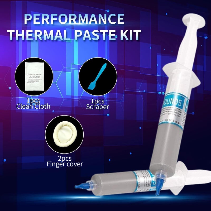 Hexabyte HY510 Thermal Paste 5g – High-Performance CPU & GPU Compound for Efficient Heat Dissipation, Long-Lasting, Non-Conductive, Easy Application, for Intel AMD NVIDIA Laptops Desktops PCs - Image 2
