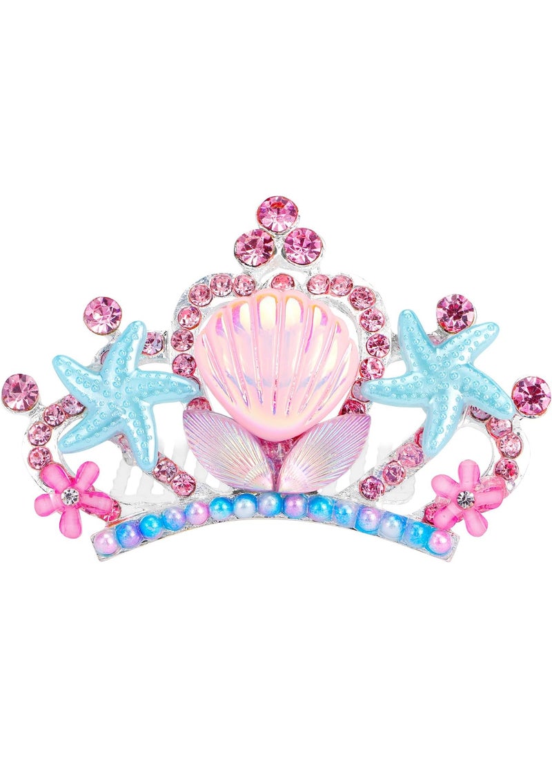 Didder - Didder Starfish Seashell Mermaid Crown Hair Comb for Girls Halloween Mermaid Costume Hair Accessories Mermaid Tiara - Image 1