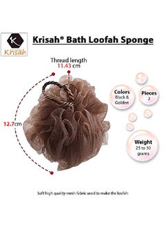 Krisah Bath Loofah/Luffa/Lofah Sponge Black Golden Color(Pack Of 2)  - Image 3