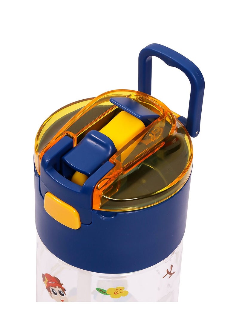 Eazy Kids - Tritan Water Bottle with Snack Box T-Rex Blue 450ml - Image 1