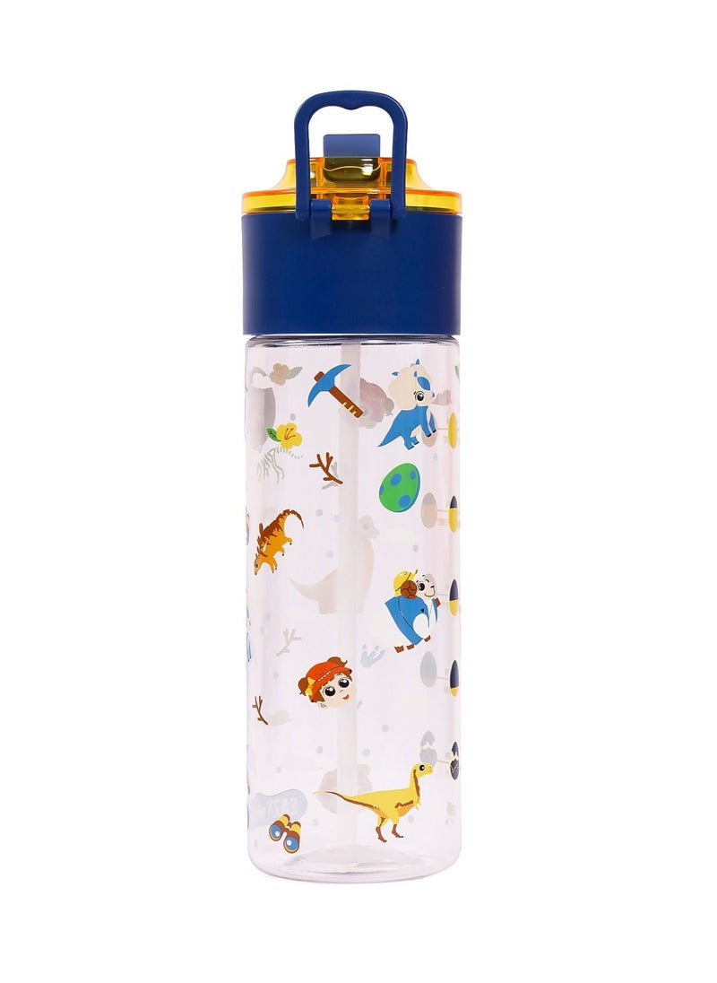 Eazy Kids - Tritan Water Bottle with Snack Box T-Rex Blue 450ml - Image 1