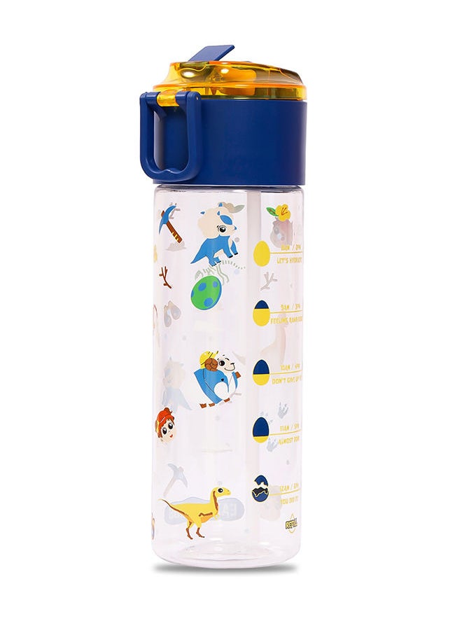 Eazy Kids - Tritan Water Bottle with Snack Box T-Rex Blue 450ml - Image 1