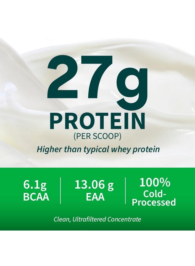 OZiva Clean Whey Concentrate Protein Powder (Unflavoured) - 907g | 27g Protein Per Scoop | Microfiltered, Ultrafiltered, 100% Cold-Processed - Image 2