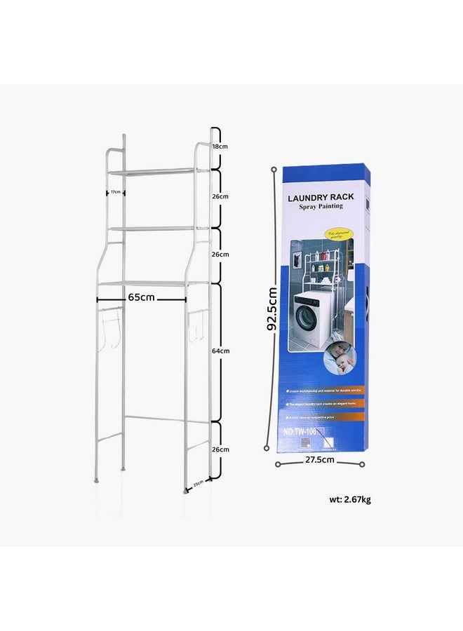 Home Box Zaya 3-Tier Free Standing Washing Machine Organizer Storage Rack for Bathroom 25 x 160 x 65 cm - Image 2