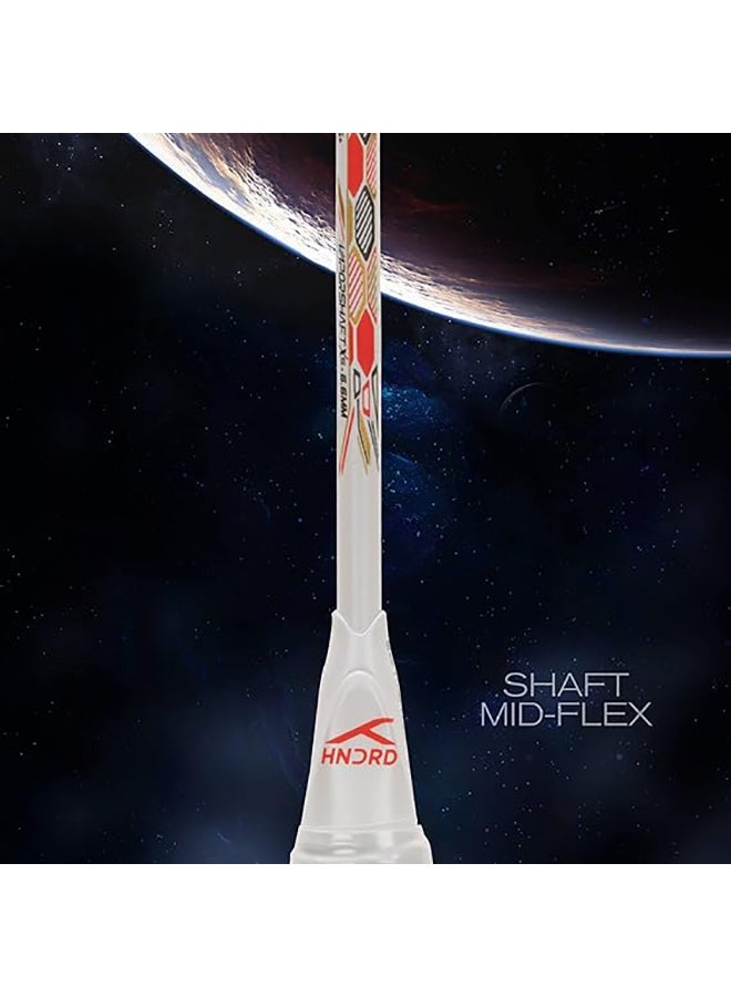 HUNDRED FLUTTER S ATTK Carbon Fibre Strung Badminton Racket with Full Racket Cover | For Intermediate Players | 84 grams | Maximum String Tension - 32lbs - Image 3