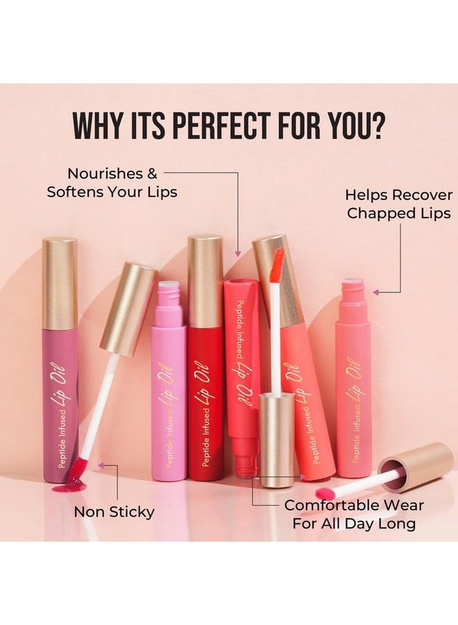 Insight Cosmetics Peptide Infused Lip Oil| With Ginger Seed Oil For Long-Lasting Nourishment And Hydration| Soft And Natural Pink Lips | Hydrated & Plump You Lips, 4.5Gm(Rose Lustre) - Image 2