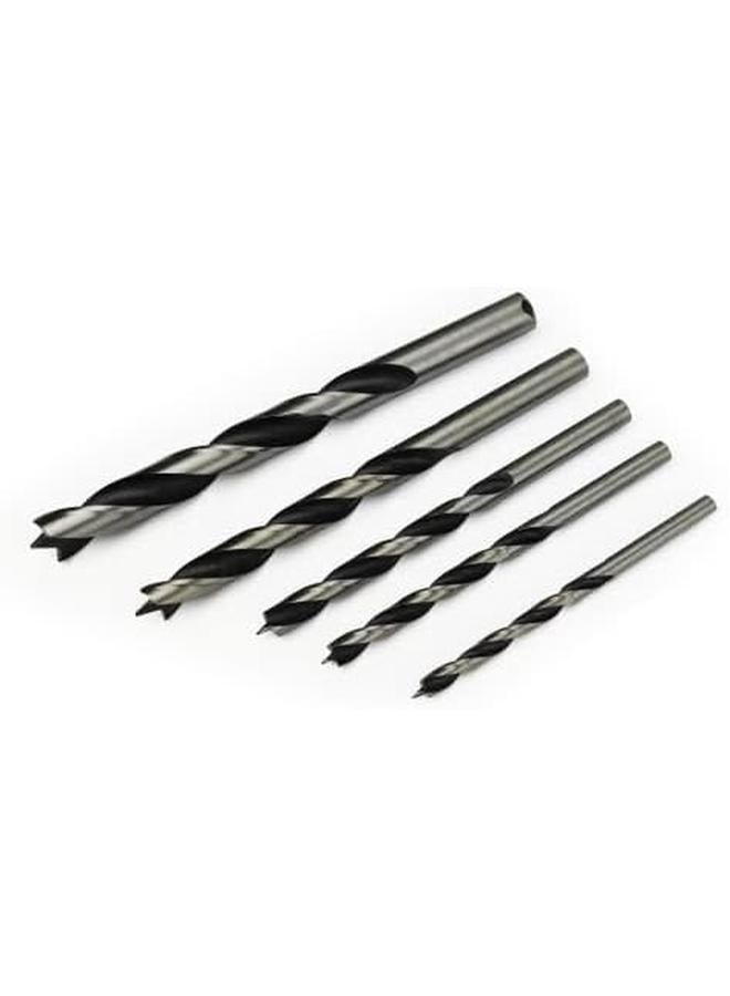 VTOOLS 5 Piece Drill Bit Set For Wood 4 5 6 8 And 10 Mm Blue Grey Vt3104 - Image 3