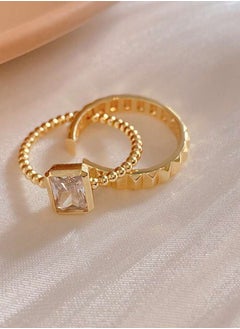 2 Pcs 18k Gold Plated Stainless Steel Ring For Women - pzsku/Z9D8C882AF403507F9DF6Z/45/_/1730752476/7eadd634-863a-457a-859e-08898cba8dd7