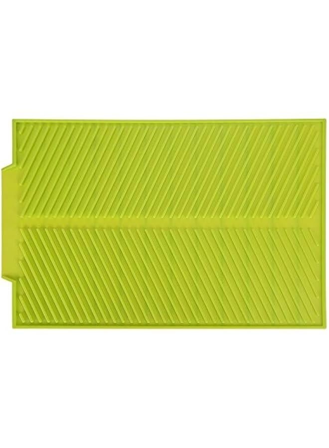 Rectangle Drying Dishes Pad Heat Resistant Slip Proof Tray, Silicone Drain Mat, Heat Resistant Multiple Usage Dish Mat for Kitchen Counter, and Easy to cleanse (ÂÌɫ), Silicone Drain M  - Image 1