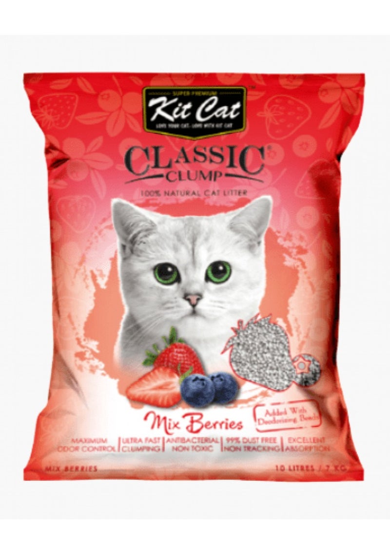 KIT CAT Classic litter for cats with the smell of berries and strawberries 10 liters