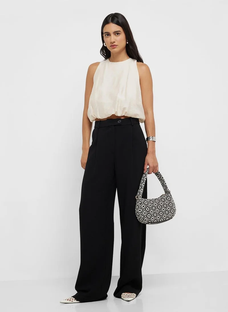 Mango  lyocell-blend top with puffed hem for Women | Best Price UAE