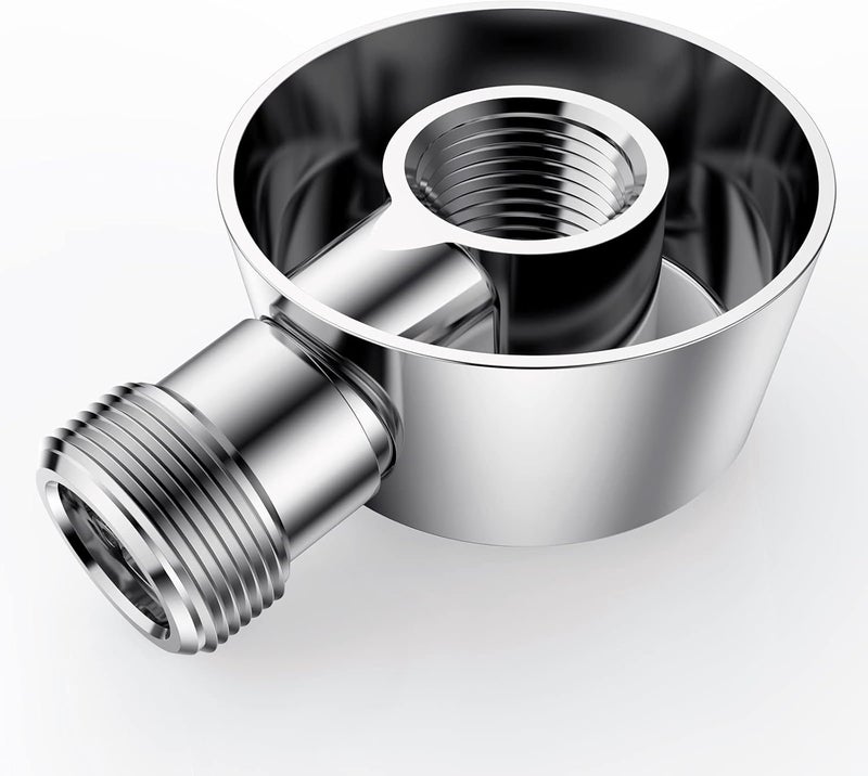 Lavatrum Solid Brass Round Wall Supply Elbow, Check Valve Included - Polished Chrome - Image 3
