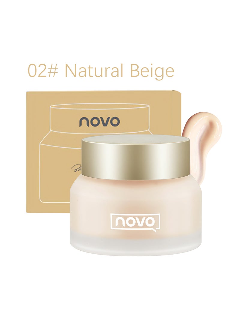 Novo Light Foundation Cream, Moisturizing Long Lasting Waterproof Face Makeup Foundation, Natural Foundation, Brightening Full Coverage Concealer, Even Skin Tone 30g  - Image 1
