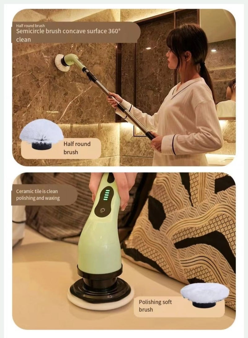 اللاسلكية الكهربائية الدوارة فرشاة تنظيف ، 3 رؤساء فرشاة قابلة للاستبدال - 50 دقيقة وقت العمل ، 3 أحجام قابل للتعديل ، 2 سرعة قابل للتعديل ، حمام ، دش ، حمام ، مطبخ - Image 4