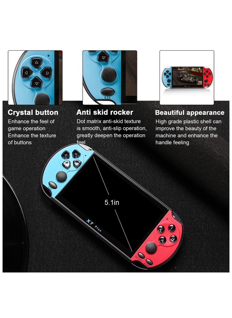 Generic - X7 Plus Handheld Video Game Console – 8GB Memory, Built-In 1000 Games, Double Rocker MP5 Game Controller – Portable Gaming Device for Kids & Adults - Image 1