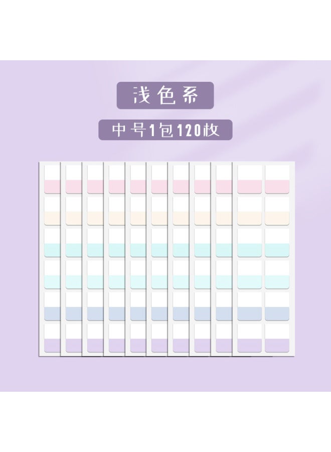 YILI Morandi Student Classification Writing Index Sticker Label Sticker Sticky Note Color Fluorescent Sticker Signature Paper Cable Sticker - Image 1