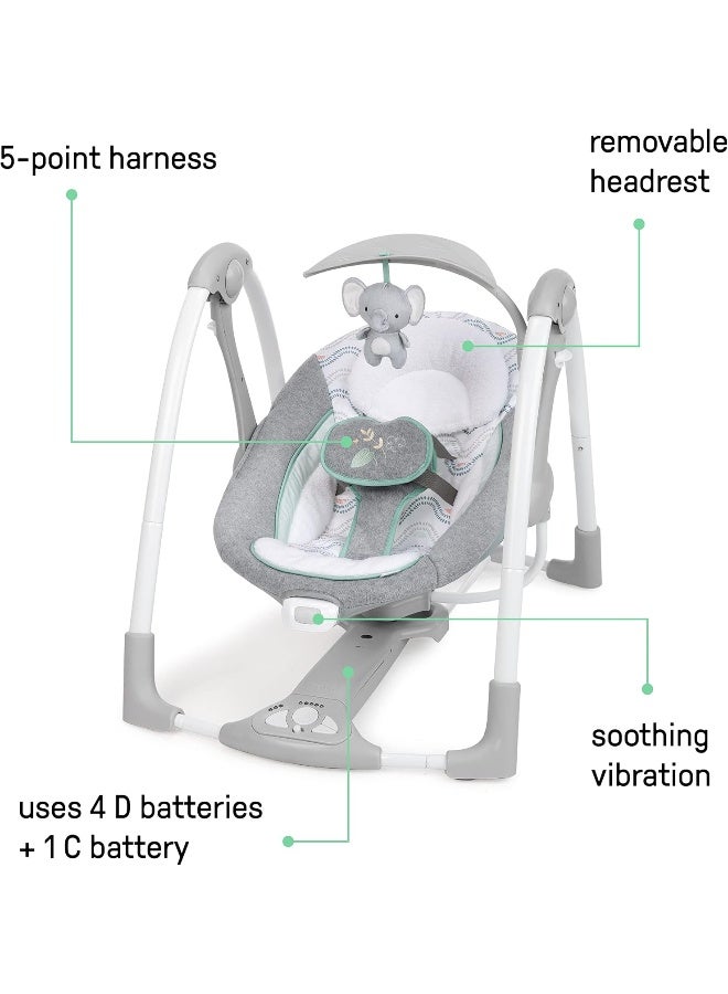 Ingenuity ConvertMe 2-in-1 Compact Portable Automatic Baby Swing & Infant Seat - Image 2
