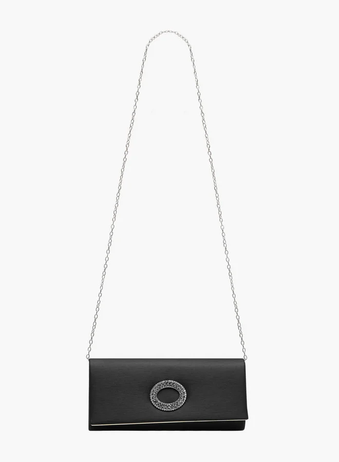 Flora Bella By Shoexpress Embellished Clutch with Chain Strap