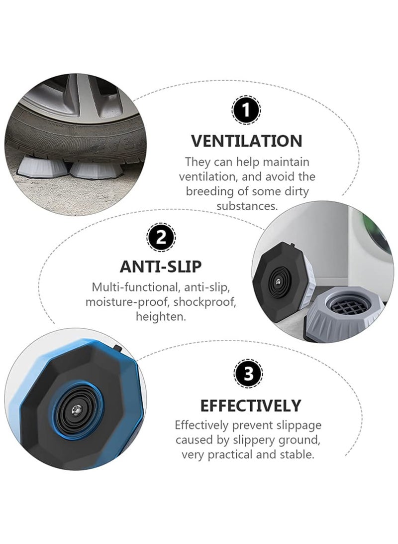 HIAS Premium Anti Vibration Pads for Washing Machine & Dryer, 4PCS Heavy Duty Shock Absorbing Non-Slip Rubber Feet, Noise Reduction & Anti Walking Stabilizer, Floor Protection Support Pads for Washer, Refrigerator & Furniture - Image 5