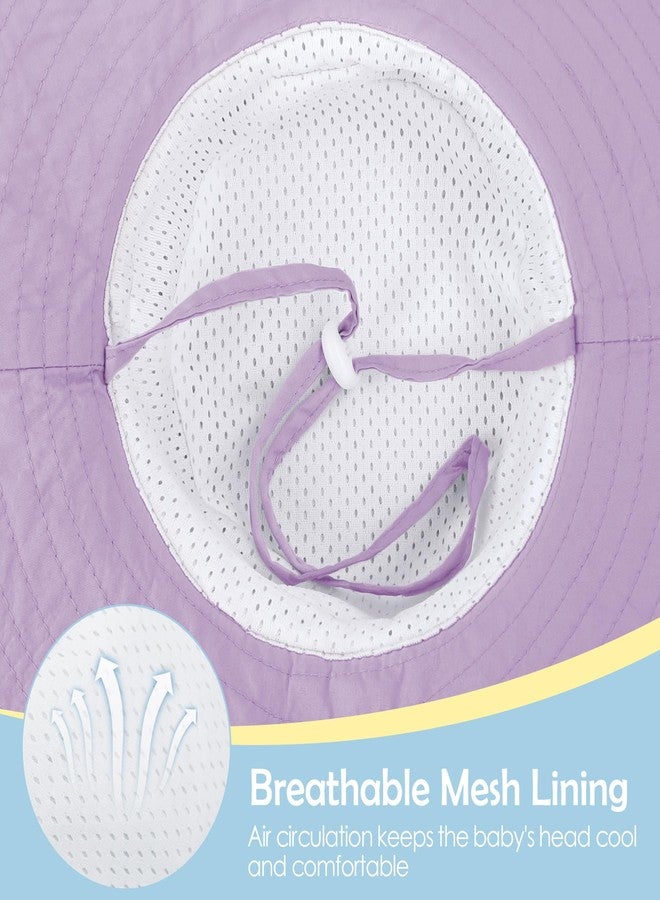 Zando Toddler Sun Hats for Baby Purple Bucket Hat Beach Cap Summer Swim Hat Toddler Sun Hat Baby Outdoor Essential Cap 00 Purple 2-4 T - Image 5