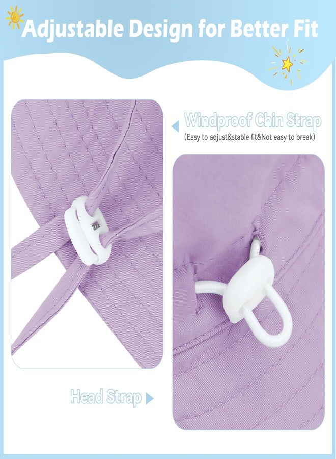 Zando Toddler Sun Hats for Baby Purple Bucket Hat Beach Cap Summer Swim Hat Toddler Sun Hat Baby Outdoor Essential Cap 00 Purple 2-4 T - Image 4