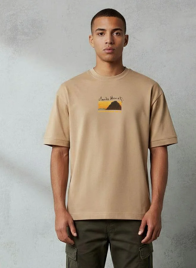 SP Characters Men Regular Fit Crew Neck Short Sleeves Graphic Print T-shirt