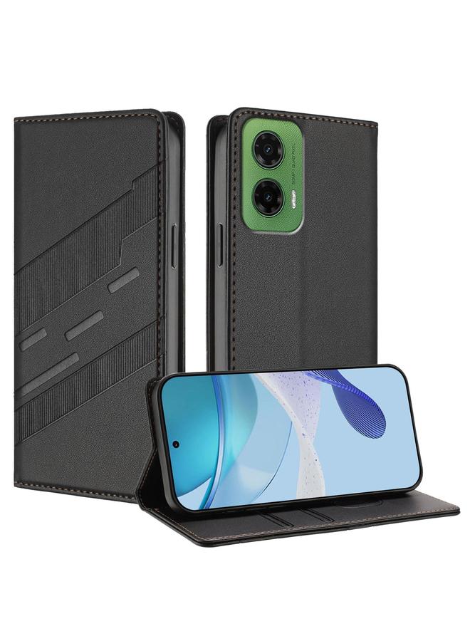 إيروريكس جراب لهاتف Motorola Moto G35، جراب جلدي بتصميم محفظة متعدد الاستخدامات منقوش - Image 1