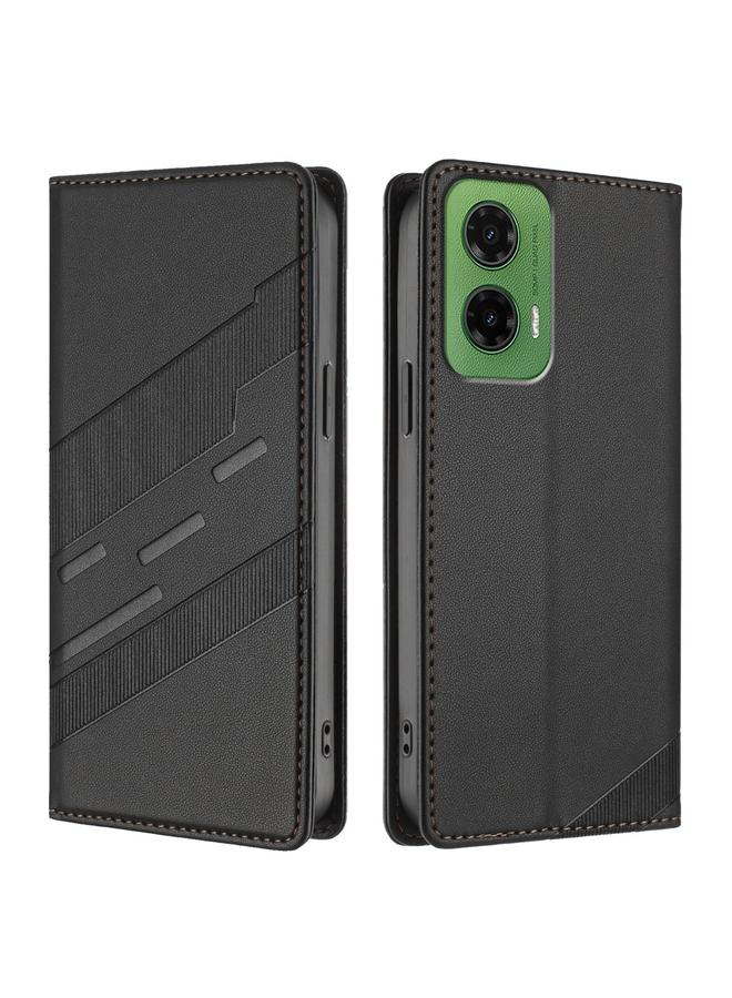 إيروريكس جراب لهاتف Motorola Moto G35، جراب جلدي بتصميم محفظة متعدد الاستخدامات منقوش - Image 2